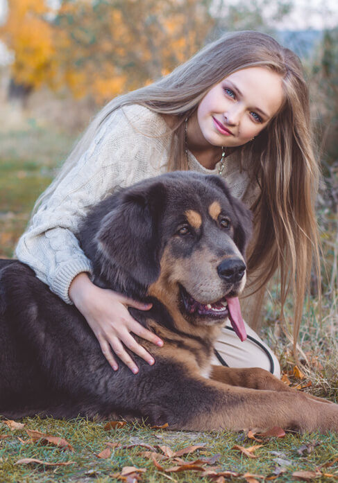 Dog with lovers